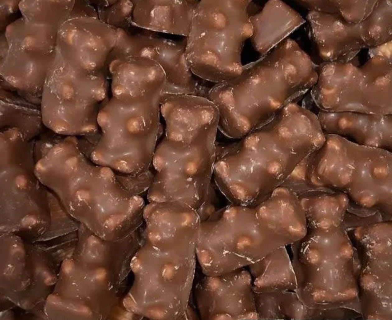 Chocolate covered mallow bears 100g