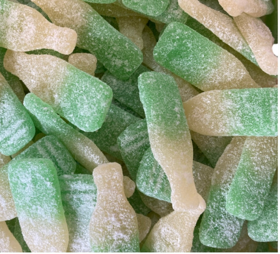Fizzy pear soda bottles 100g