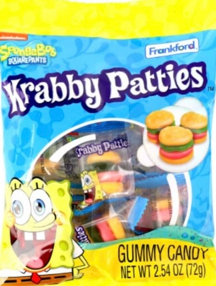Sponge Bob Krabby Patties Gummy Candy Bag 72g