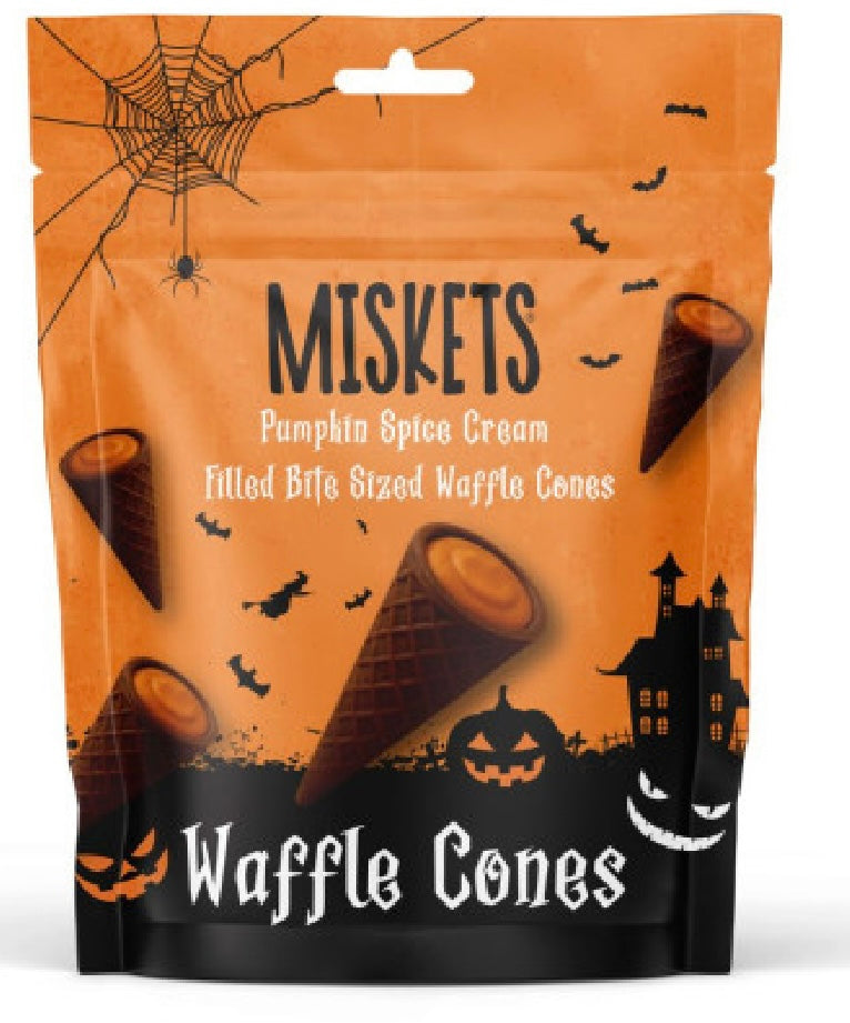 Miskets pumpkin spiced waffle cones 50g