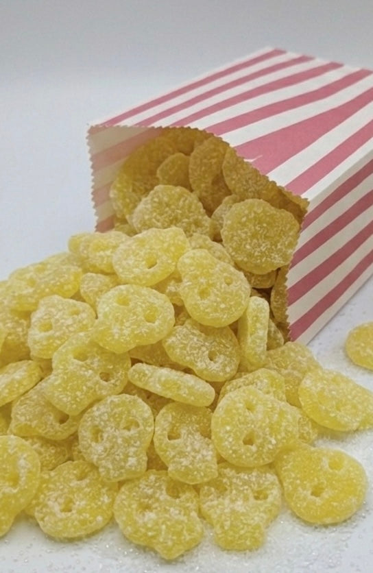 Vegan Pineapple Fizzy Skulls 100g