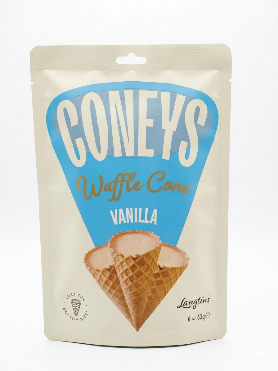 Coneys waffle cone Vanilla flavour (USA) 63g