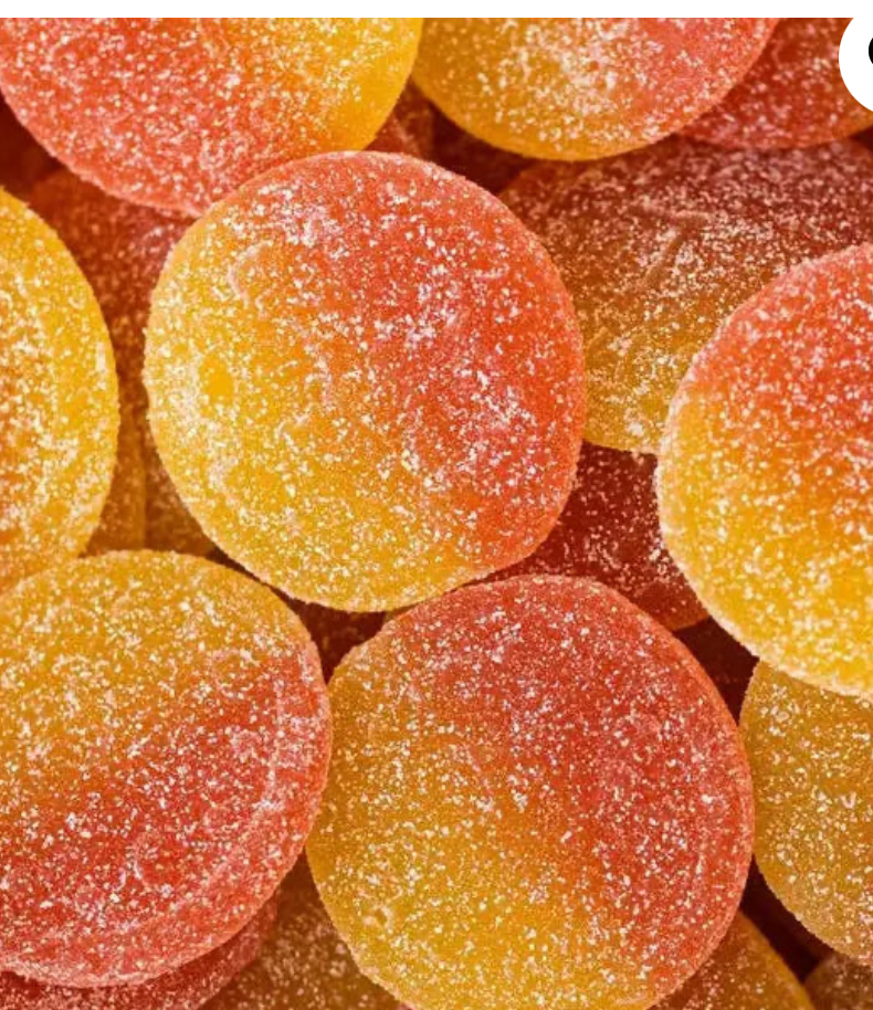 Swedish fizzy lemon & raspberry clocks/ovals 100g
