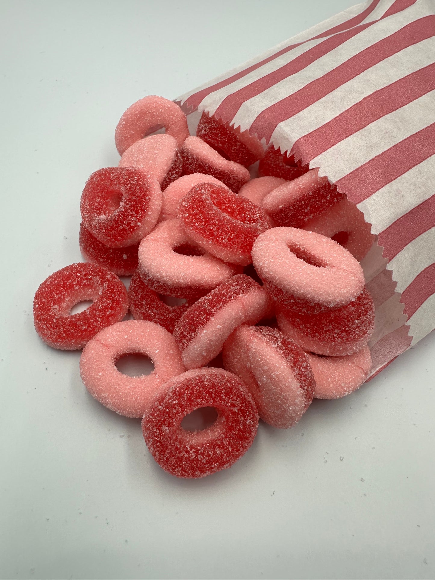 Sour Strawberry Rings (100G Portion)