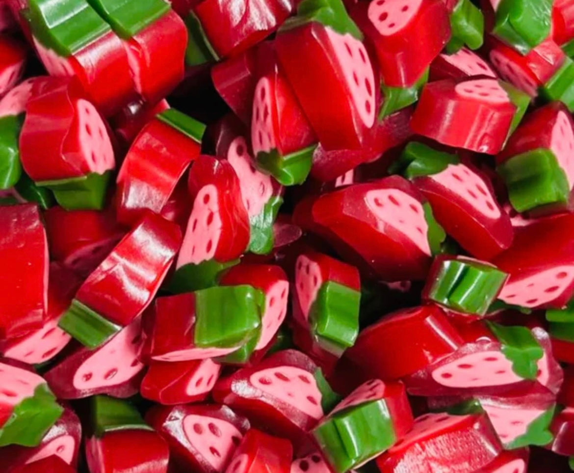 Strawberry liquorice Peelable Slices 100g