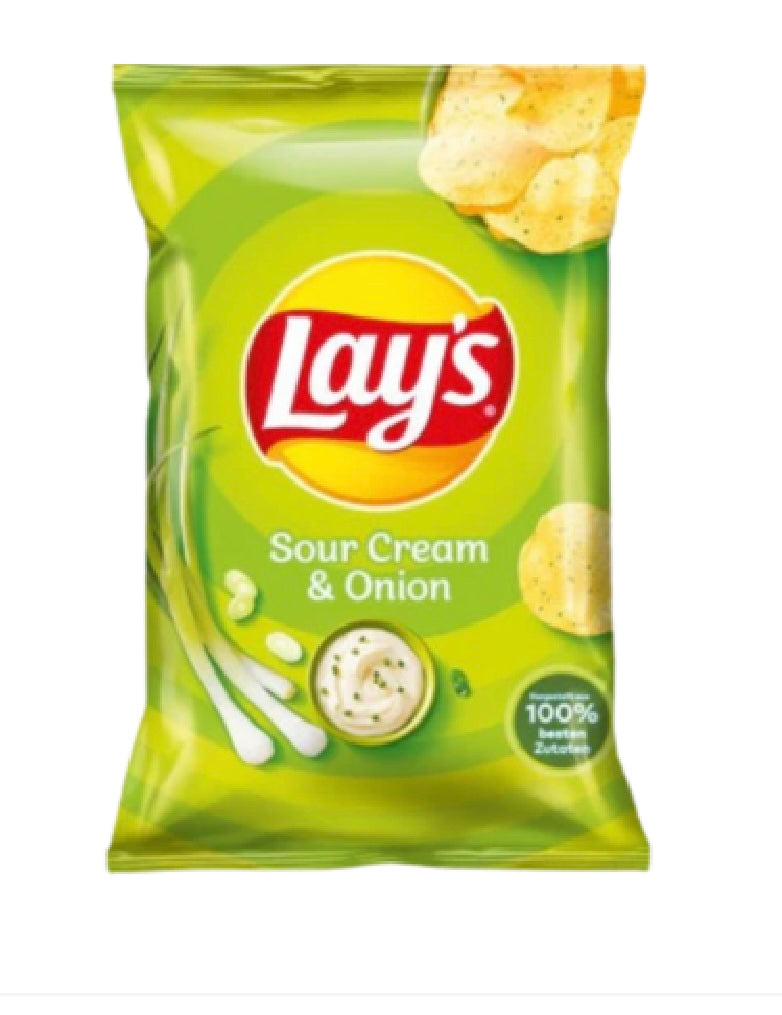 Lays Sour Cream & Onion Crisps 130G
