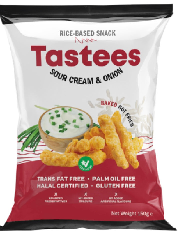 Tastee’s sour cream and onion Rice based Snacks /Crisps