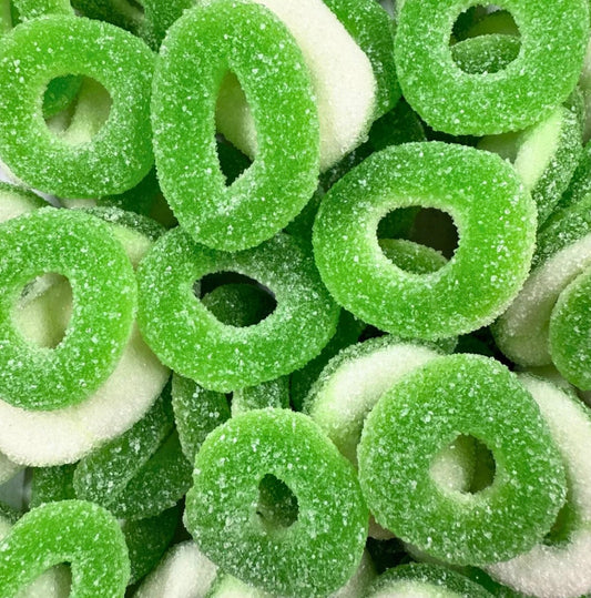 Fizzy Apple Rings 100g