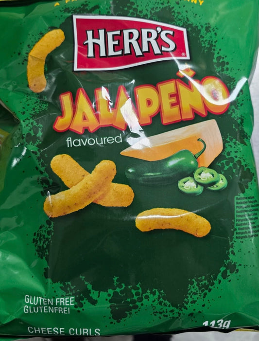 Herrs, jalapeño and cheese curl Crisps