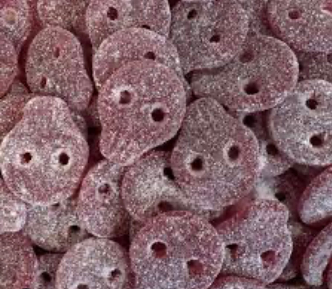 Vegan fizzy grape skulls