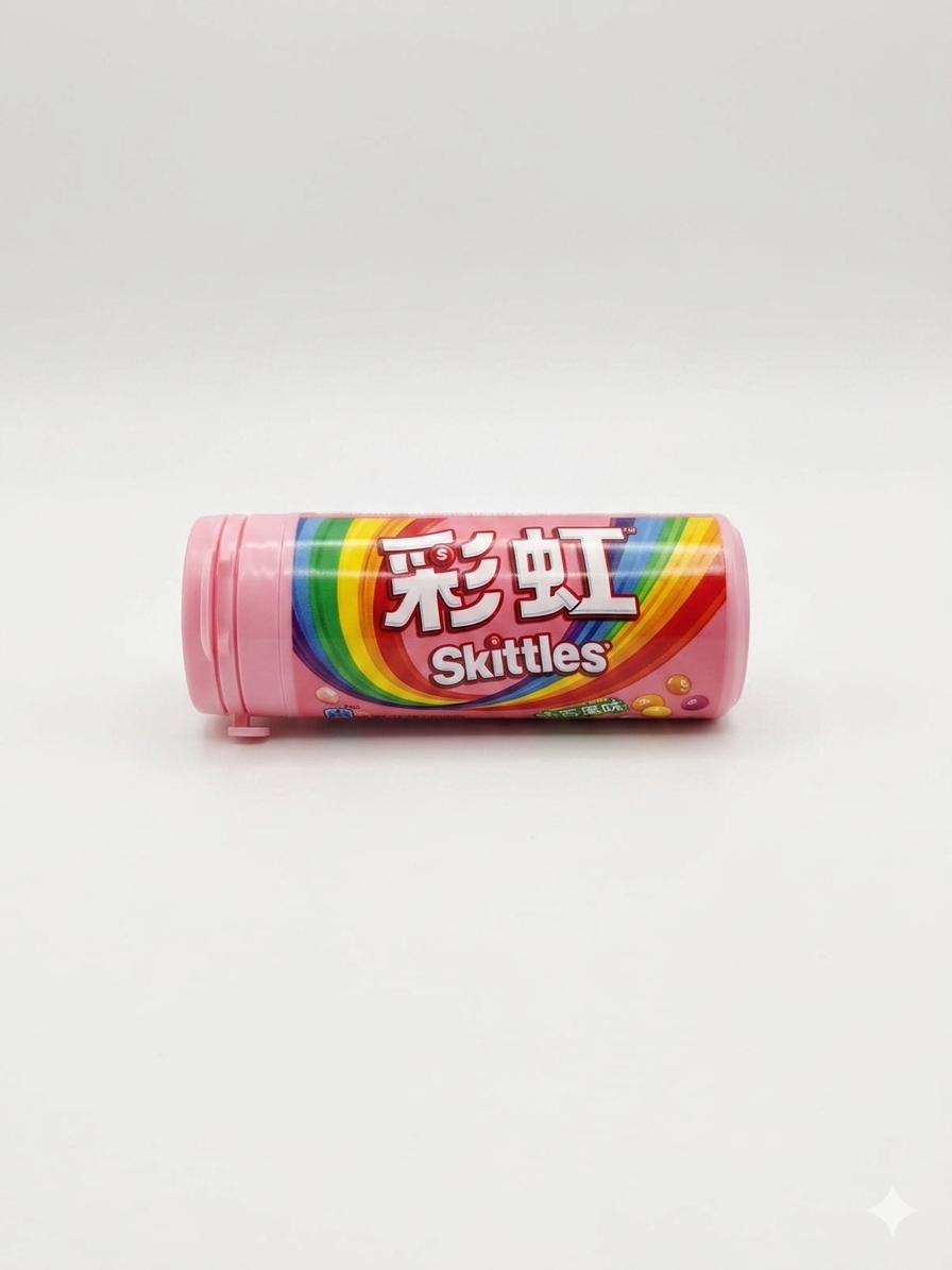 Chinese Import Skittles Bottle Floral Fruit 30g