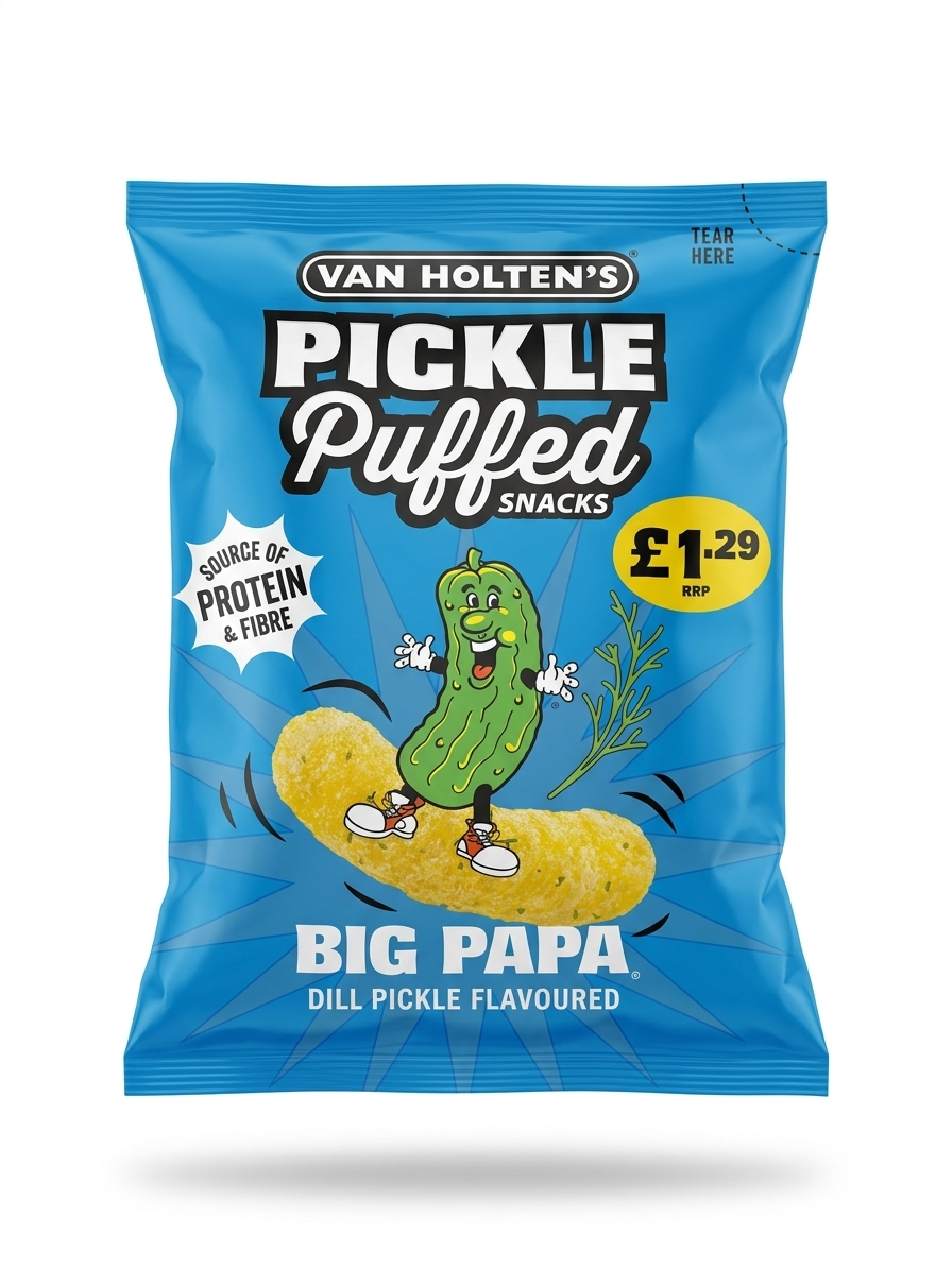 Van Holsten’s Pickle Puffs dill pickle  flavour 50g