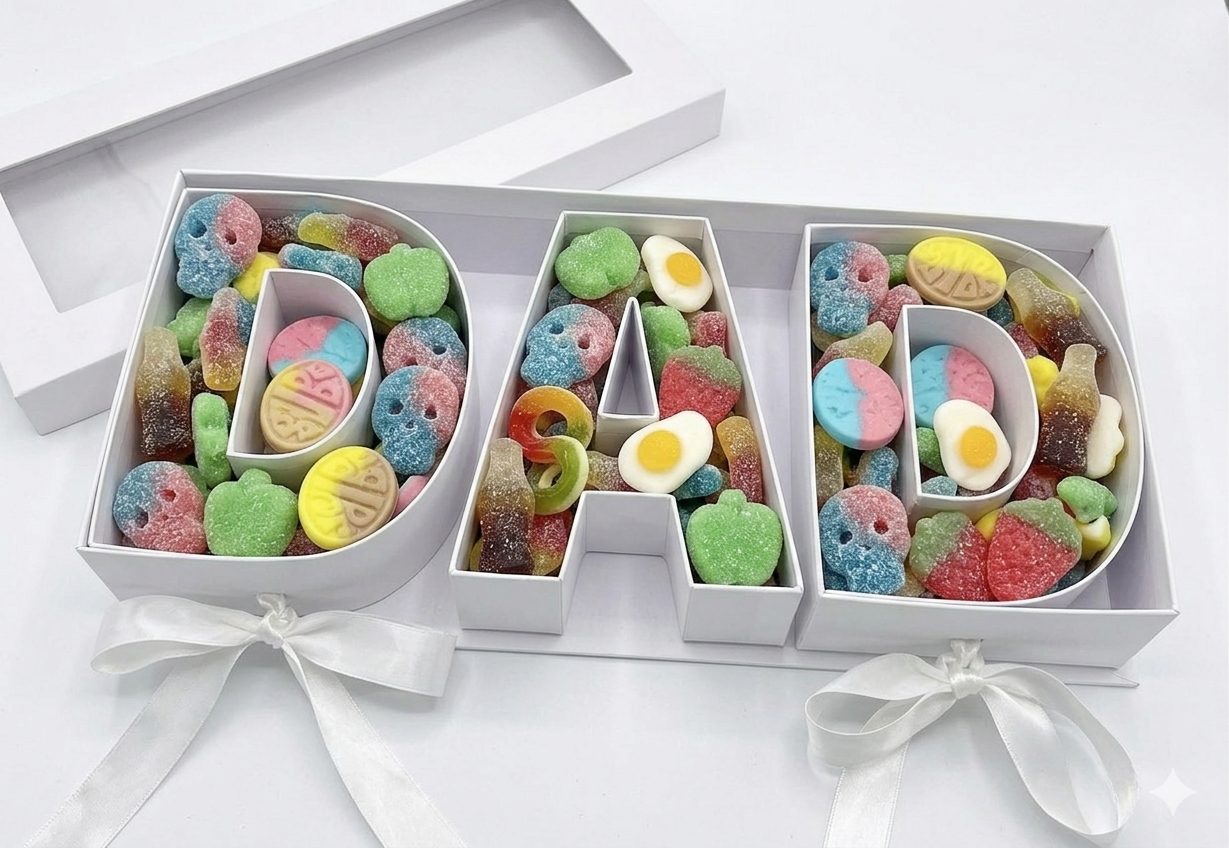 DAD sweet filled gift boxes
