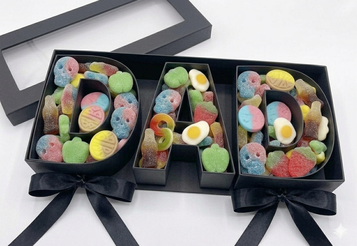 DAD sweet filled gift boxes