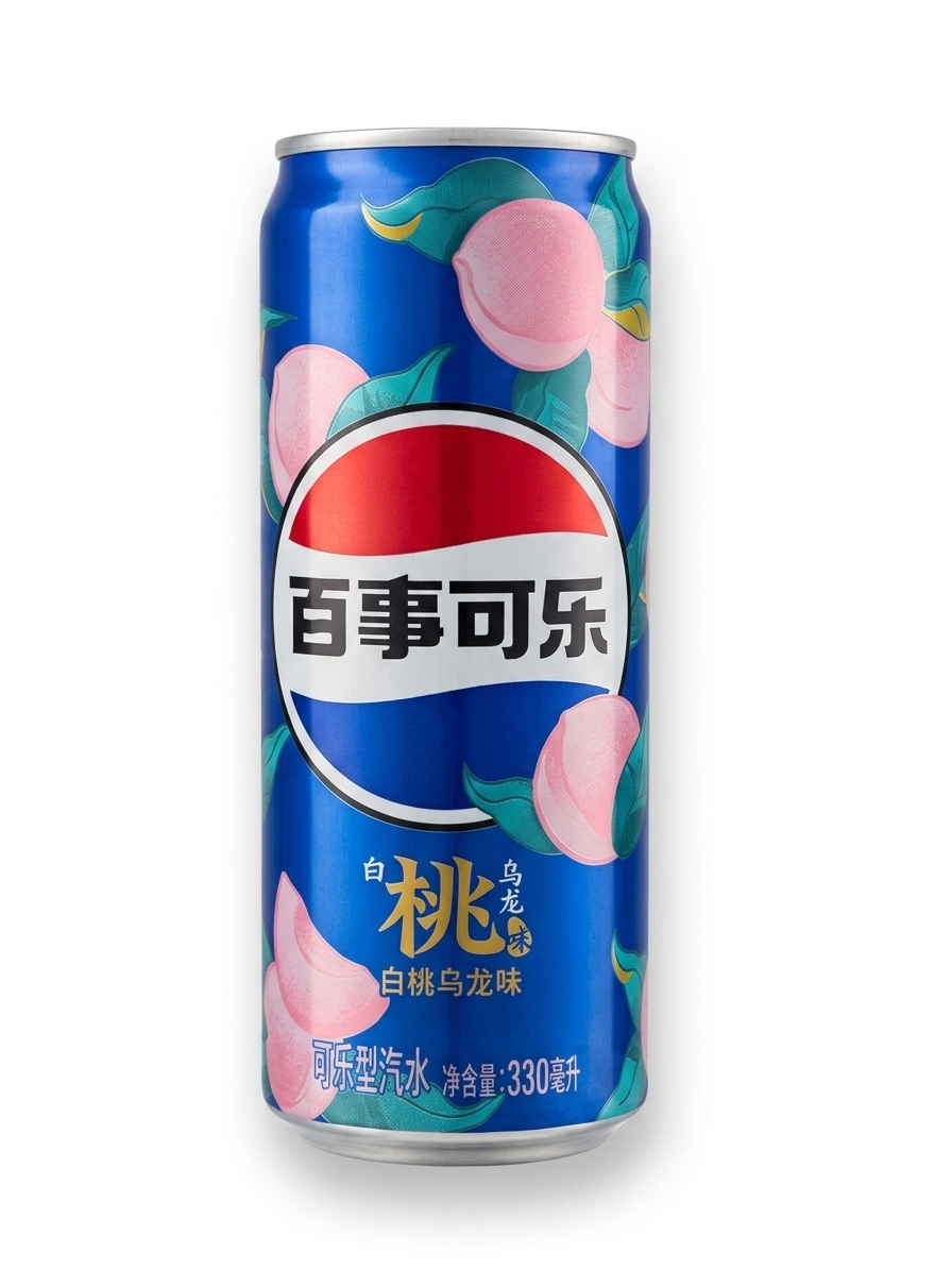 Chinese import Pepsi Peach Oolong  can of drink 330ml