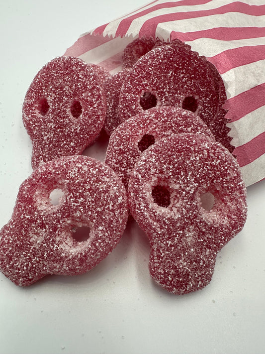 Vegan Fizzy Red Skulls (100G Portion)