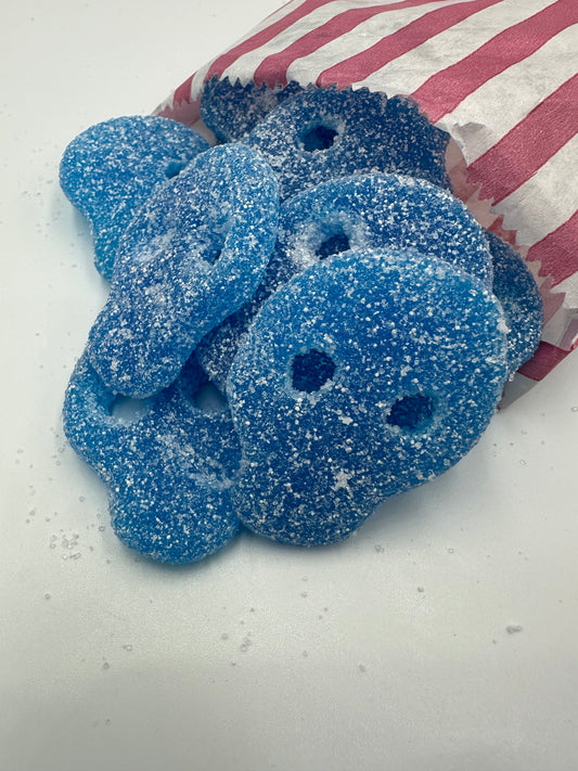 Vegan Fizzy Blue Skulls (100G Portion)