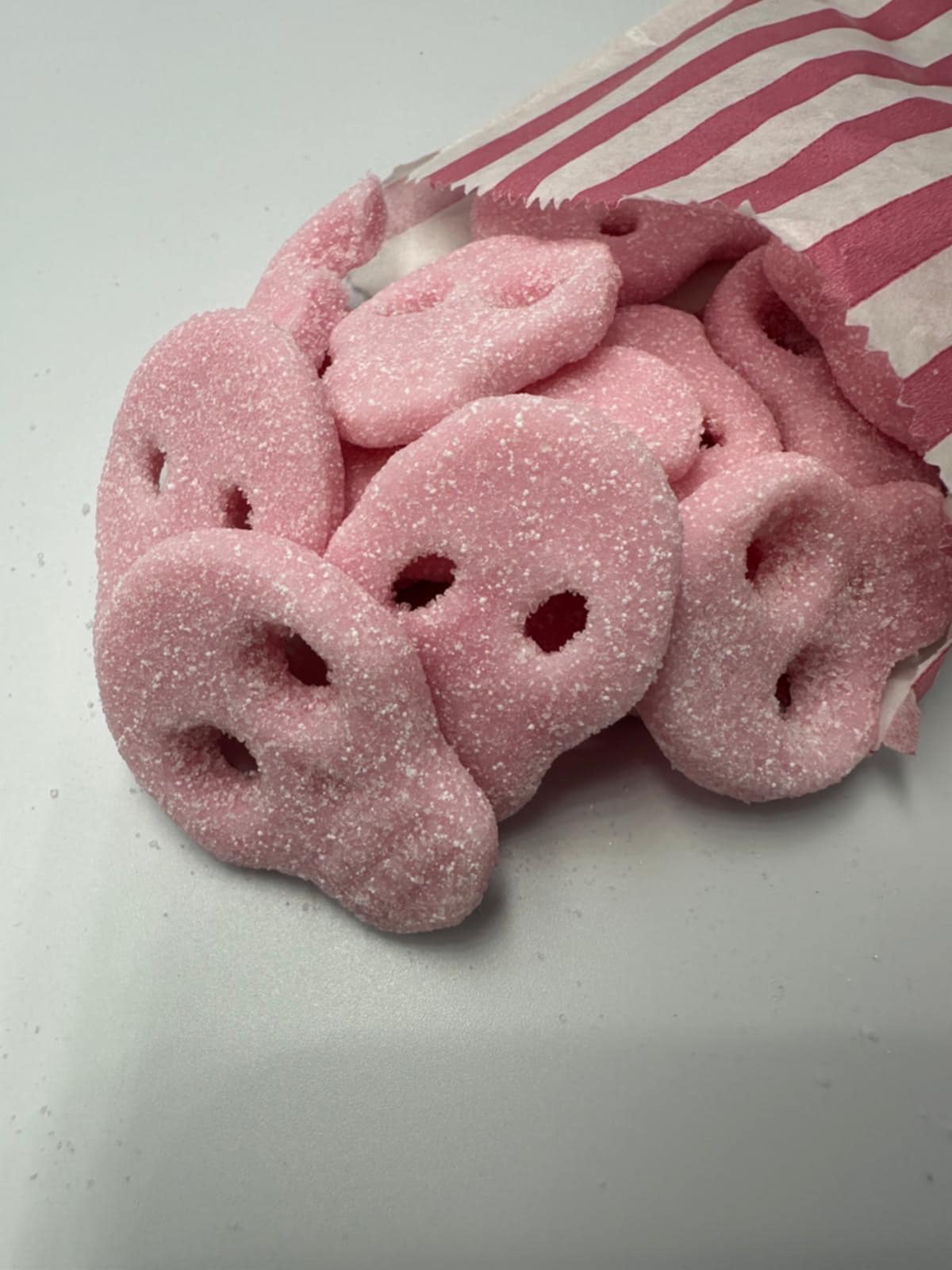Vegan Fizzy Pinky Skulls (100G Portion)