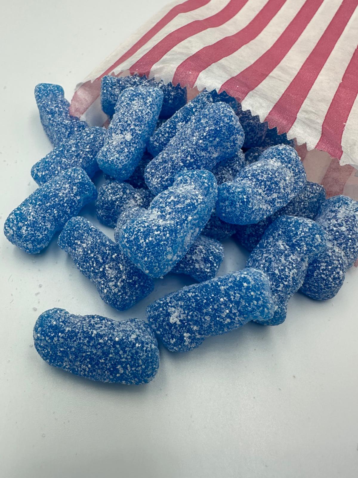 Fizzy Mini Blue Jelly Babies (100G Portion)